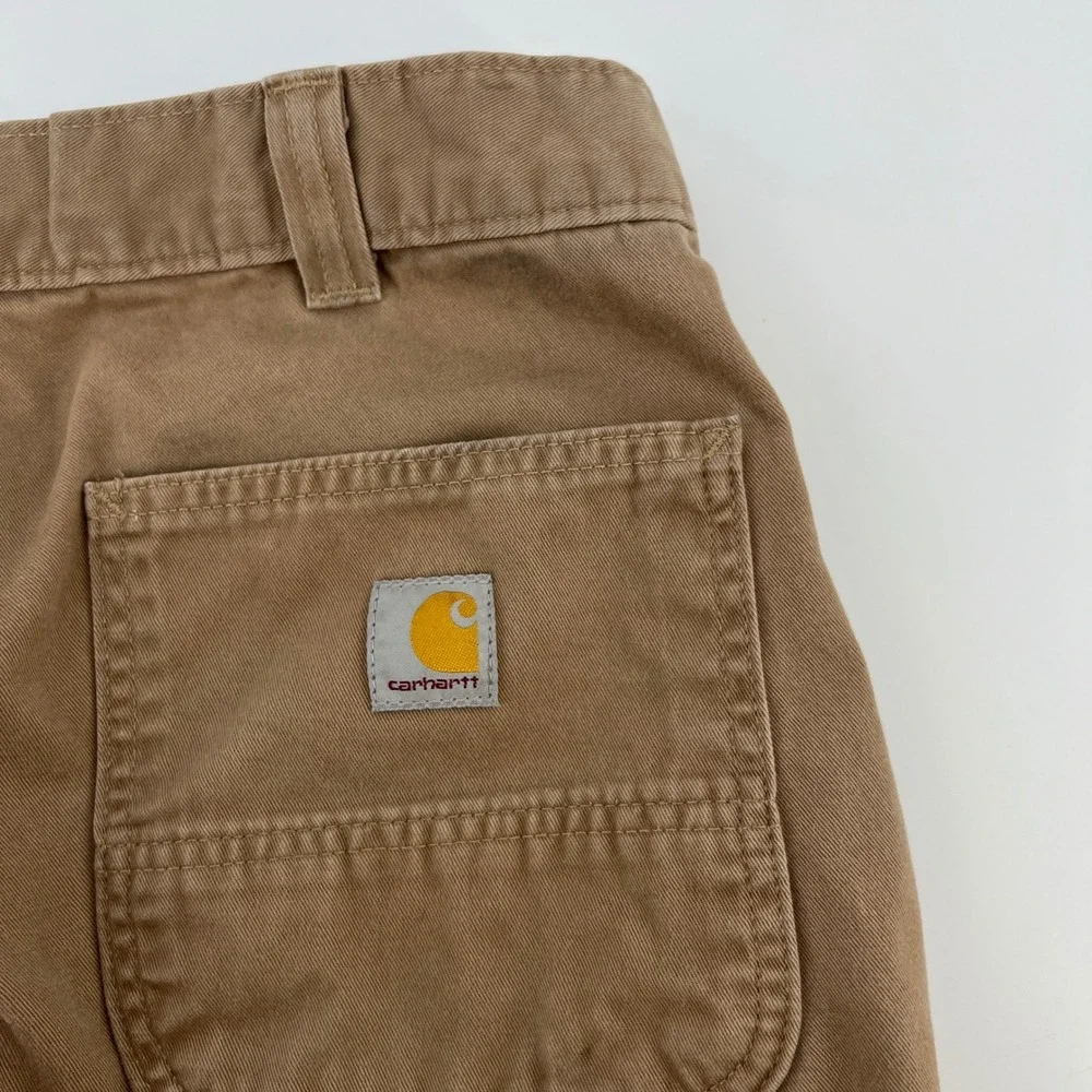 Carhartt B324-DKH Relaxed Fit Utility Work Pants Khaki Mens‎ 38x30 Distressed